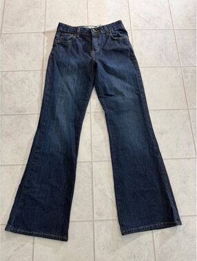 No Boundaries Women's Dark Blue Flare Jeans Size 16 Slim